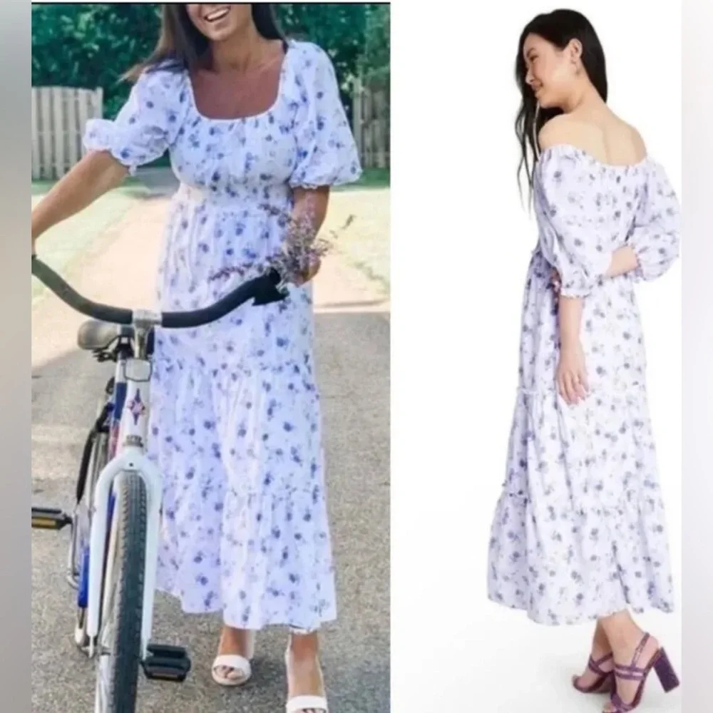 LoveShackFancy x Target Gemma Maxi Dress Puff Sleeve Cottage Boho Prairie XL - Picture 2 of 7